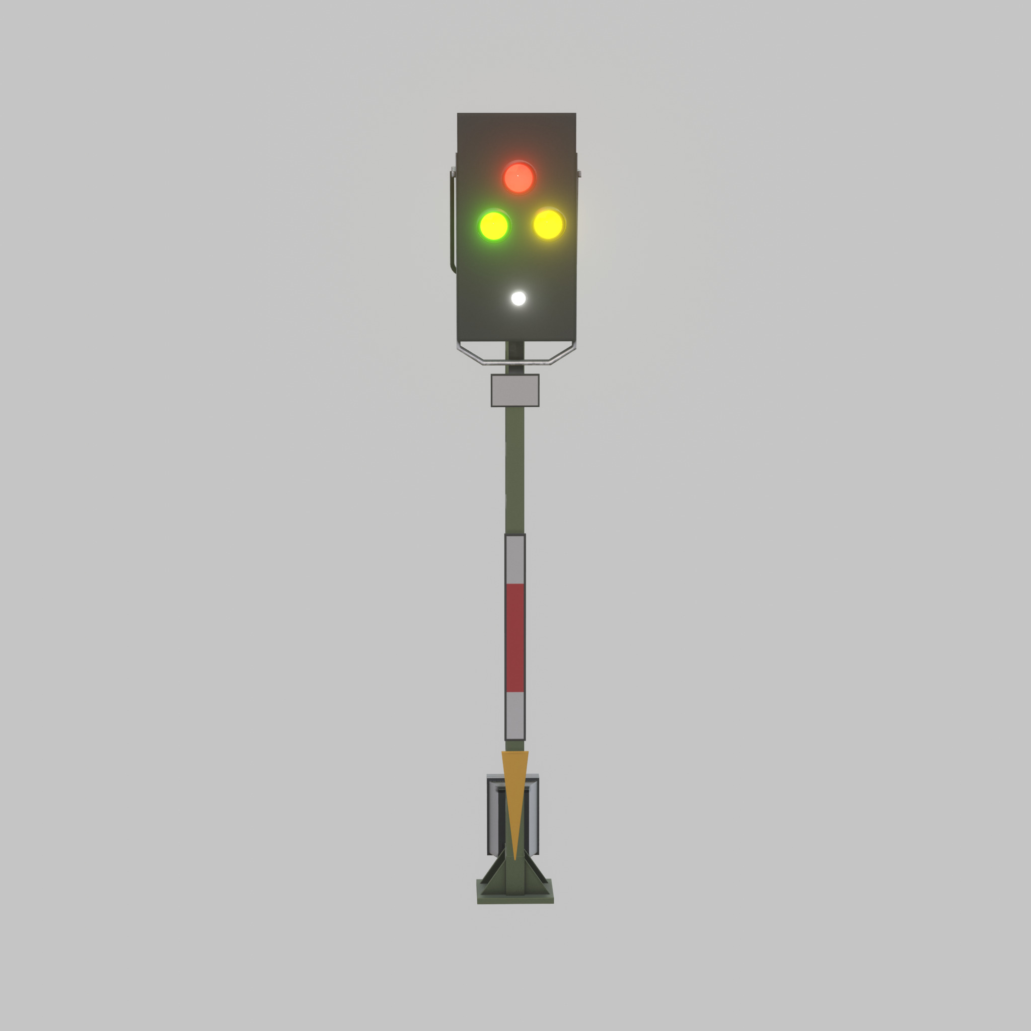 Railway KS-Signal 4500mm Version-3  Low-poly 3D model_31