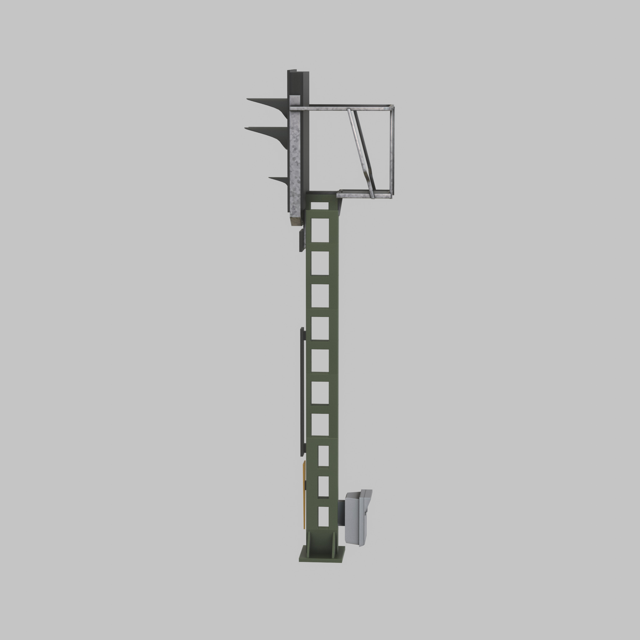 Railway KS-Signal 4500mm Version-3  Low-poly 3D model_32