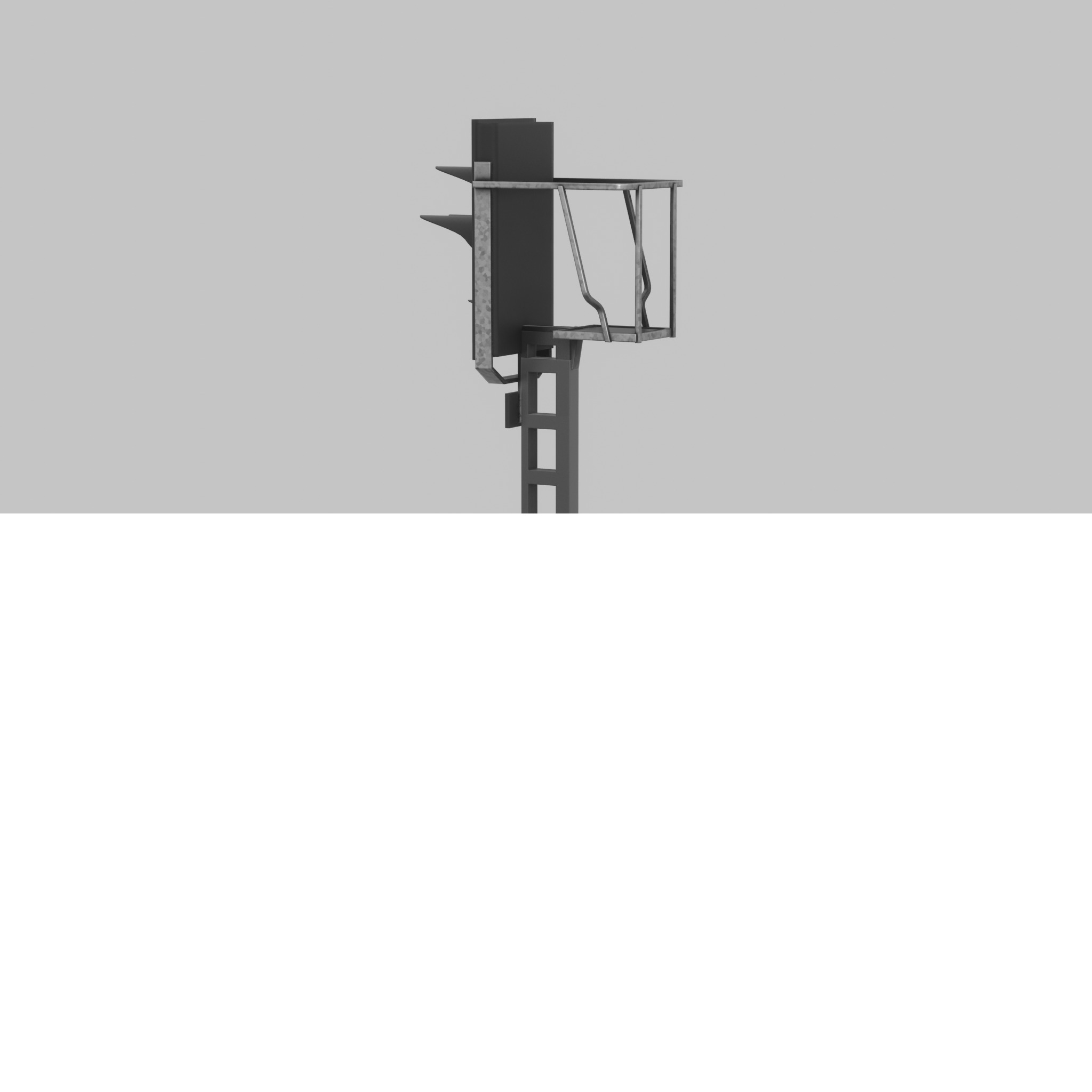 Railway KS-Signal 4500mm Version-3  Low-poly 3D model_37