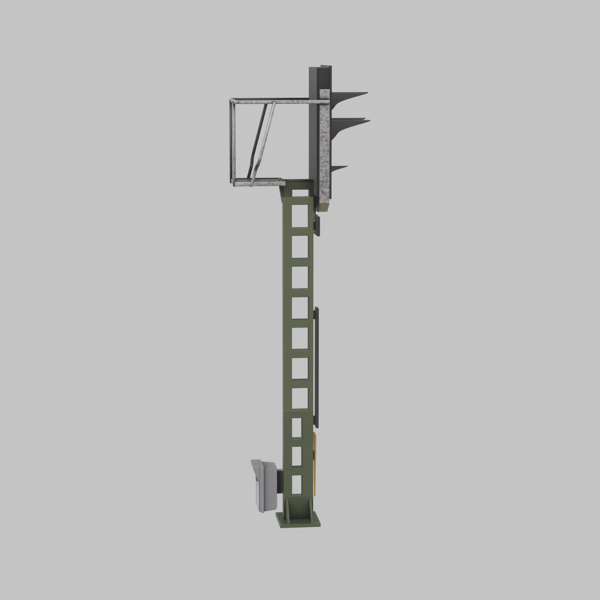 Railway KS-Signal 4500mm Version-3  Low-poly 3D model_29