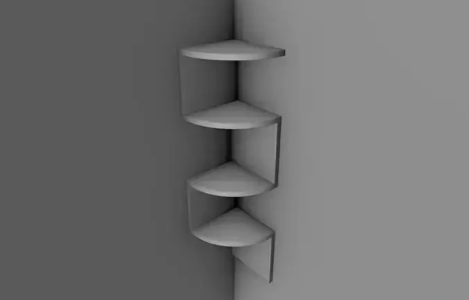 Zig Zag Corner Wall Hanging Shelves