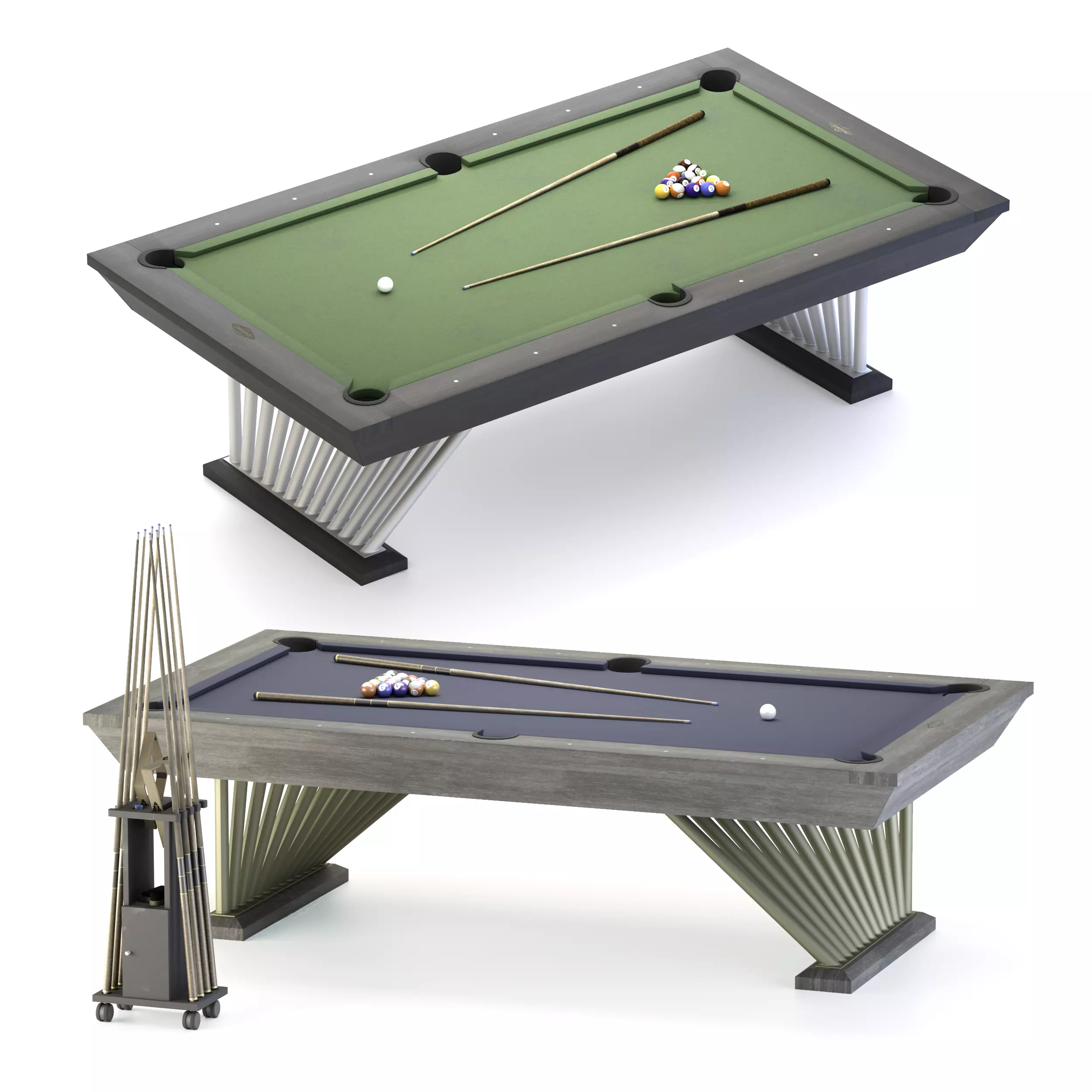 Brescia 8ft Pool Table PBR Low-poly 3D model