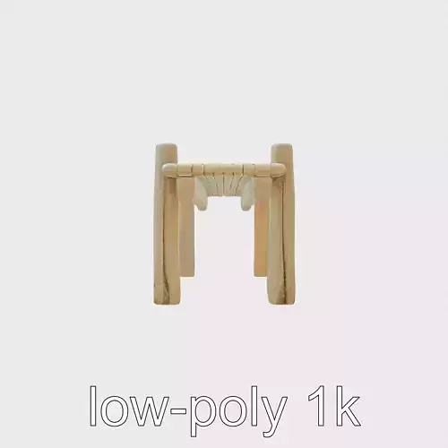 Rustic Wooden Bridge for Nature Trail Simulations