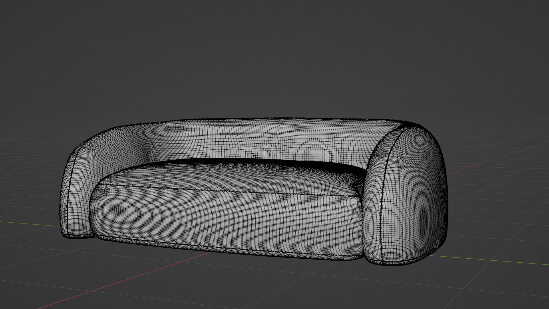 Japandi style Sofa 3D model 3D model_3