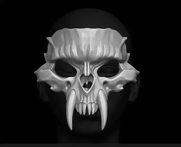 Saber-toothed Creature Mask 3D print model Saber-toothed Creature Mask 3D print model