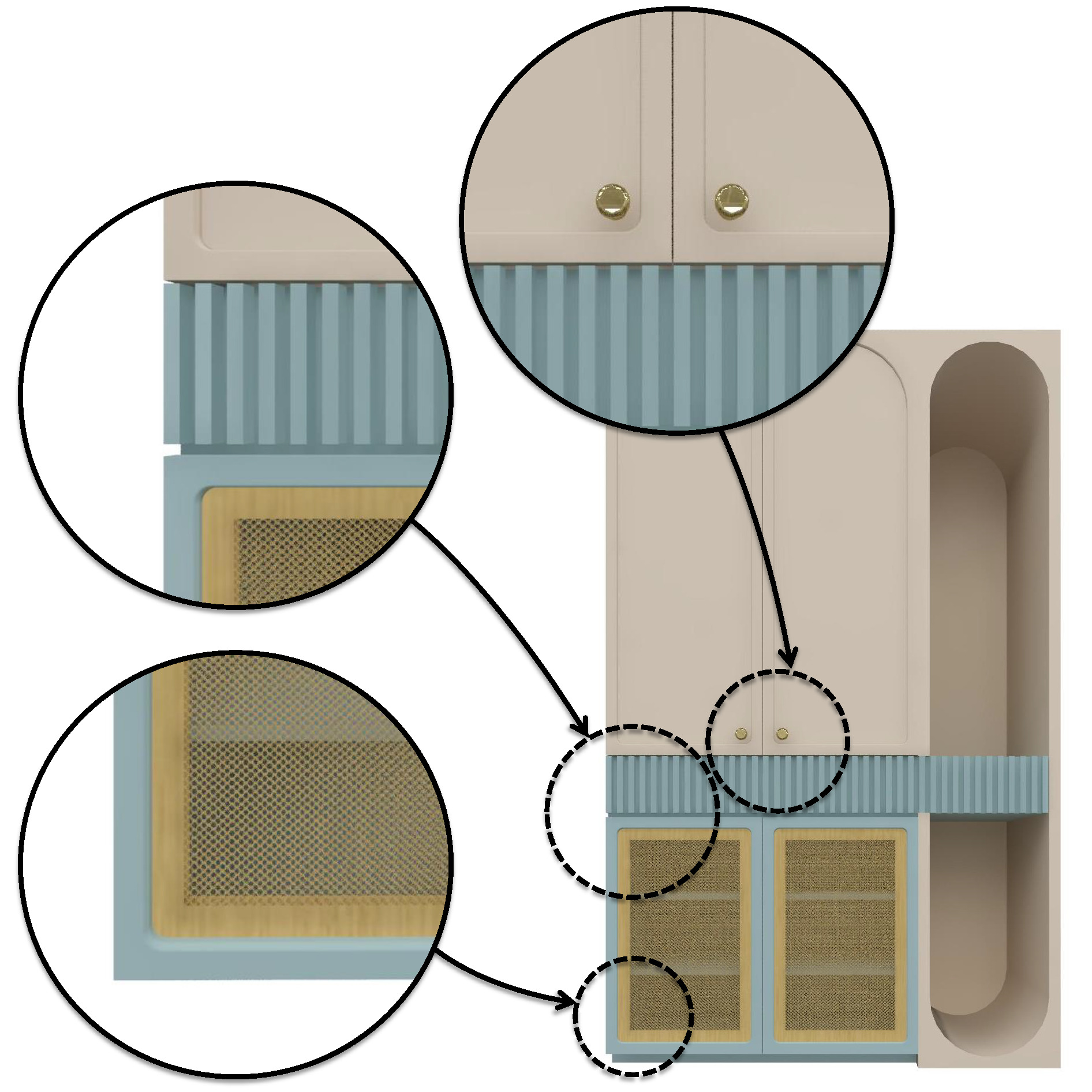 Entryway Furniture Set Revit Family Parametric 3D model_21