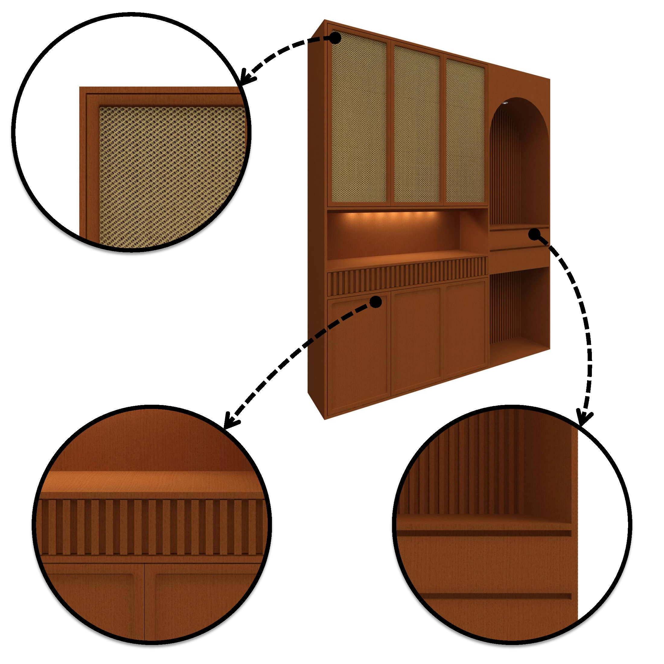 Entryway Furniture Set Revit Family Parametric 3D model_11