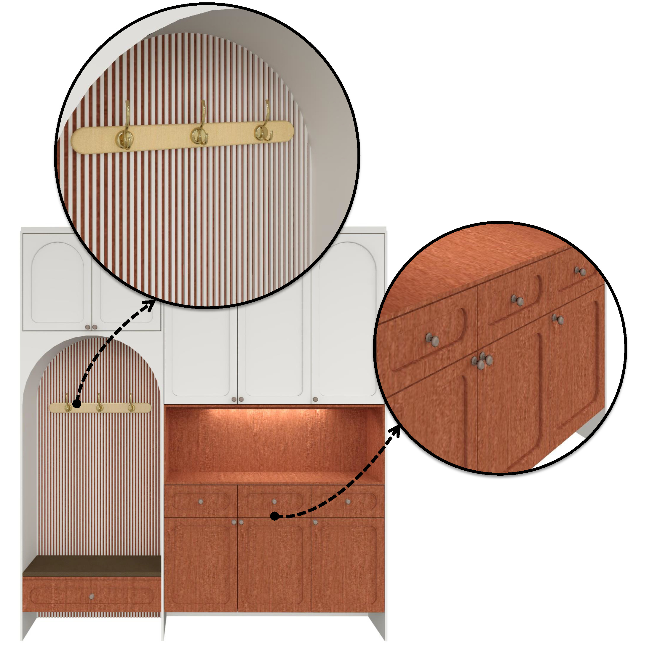 Entryway Furniture Set Revit Family Parametric 3D model_18