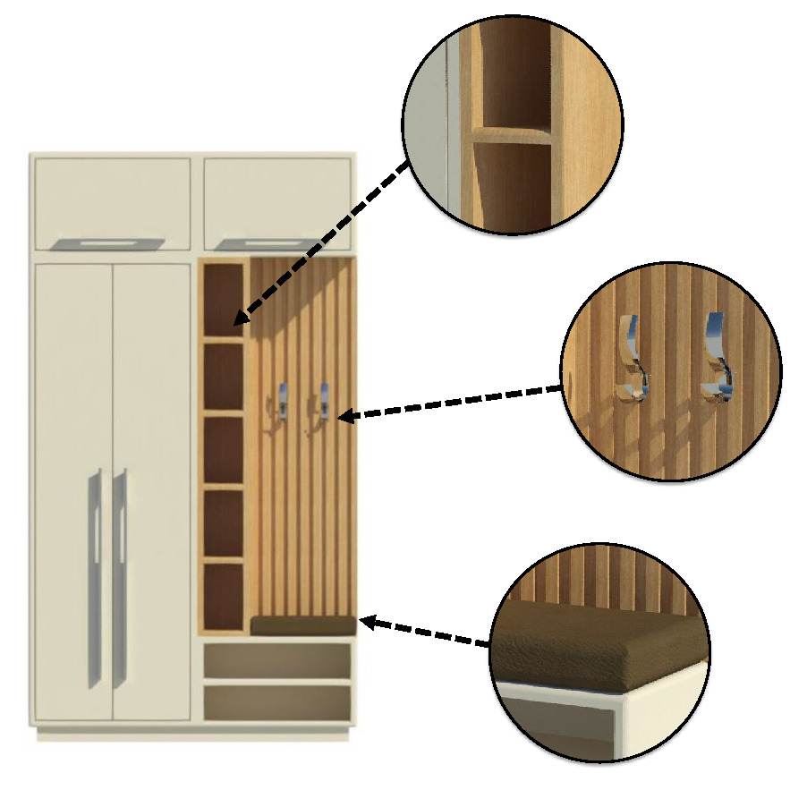 Entryway Furniture Set Revit Family Parametric 3D model_20