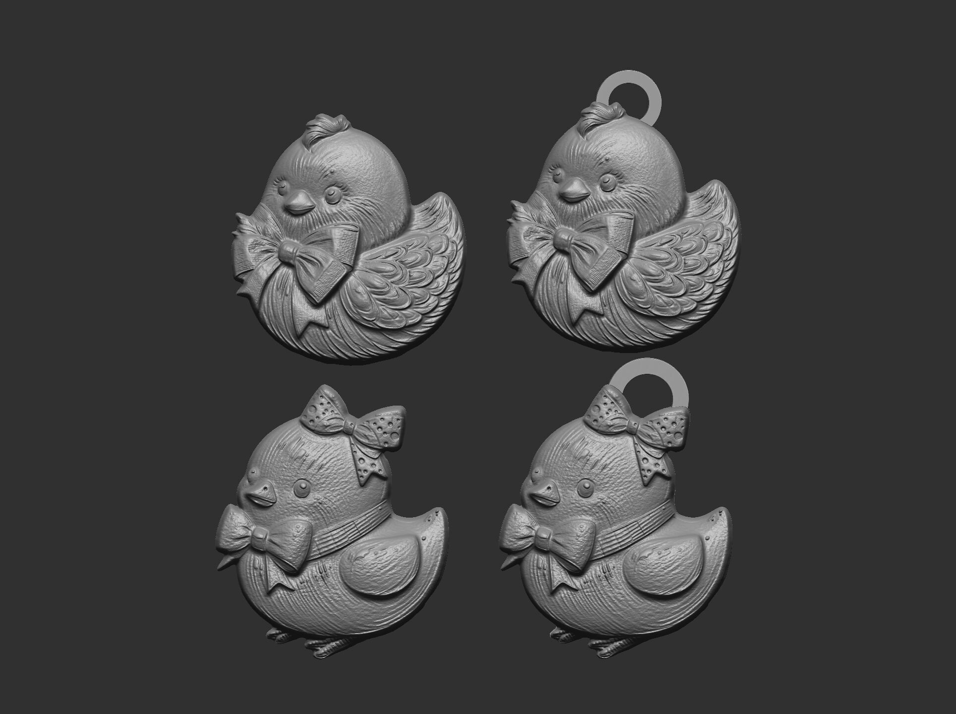 Easter chick decor 3D print model_3