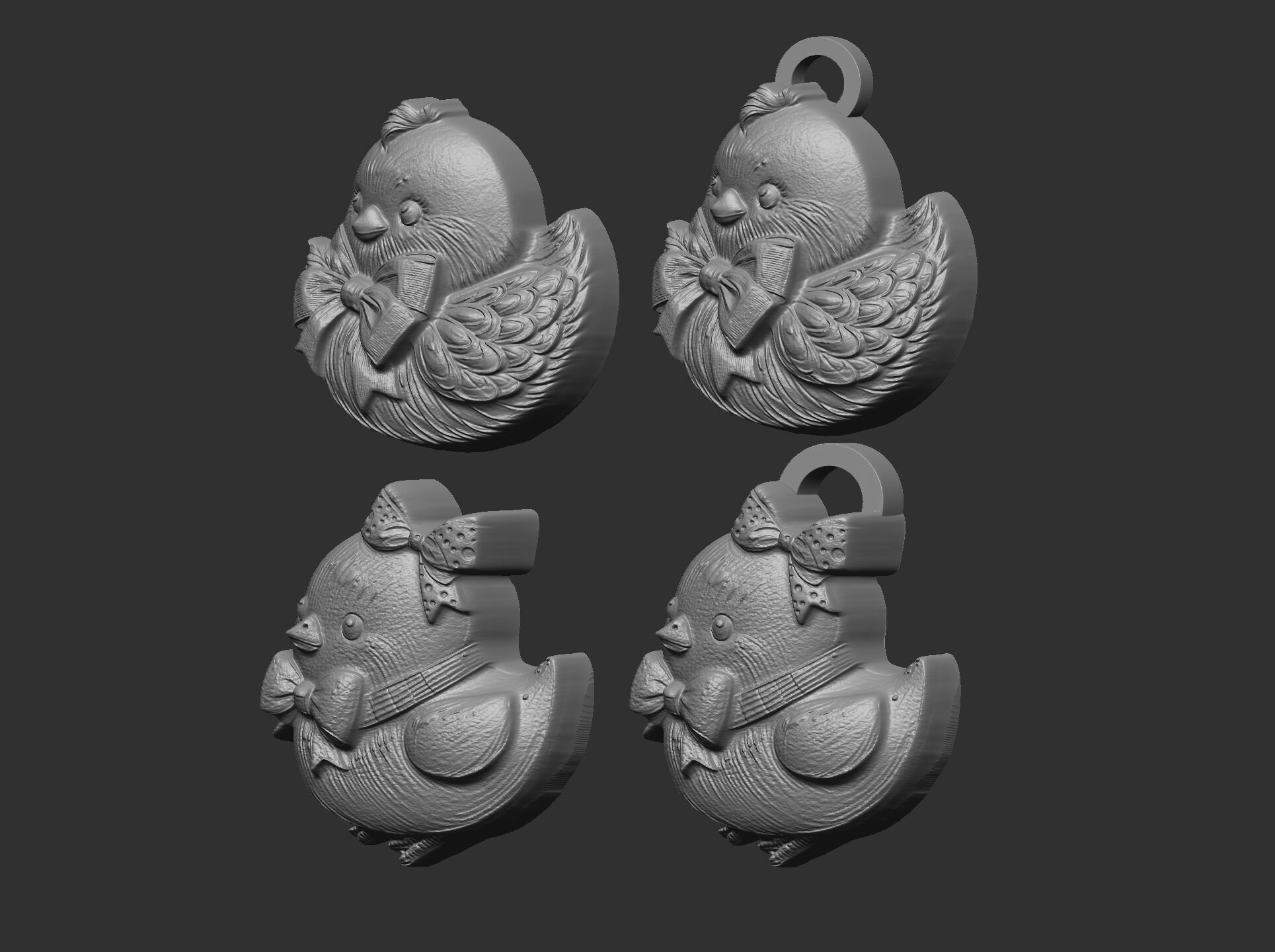 Easter chick decor 3D print model_10