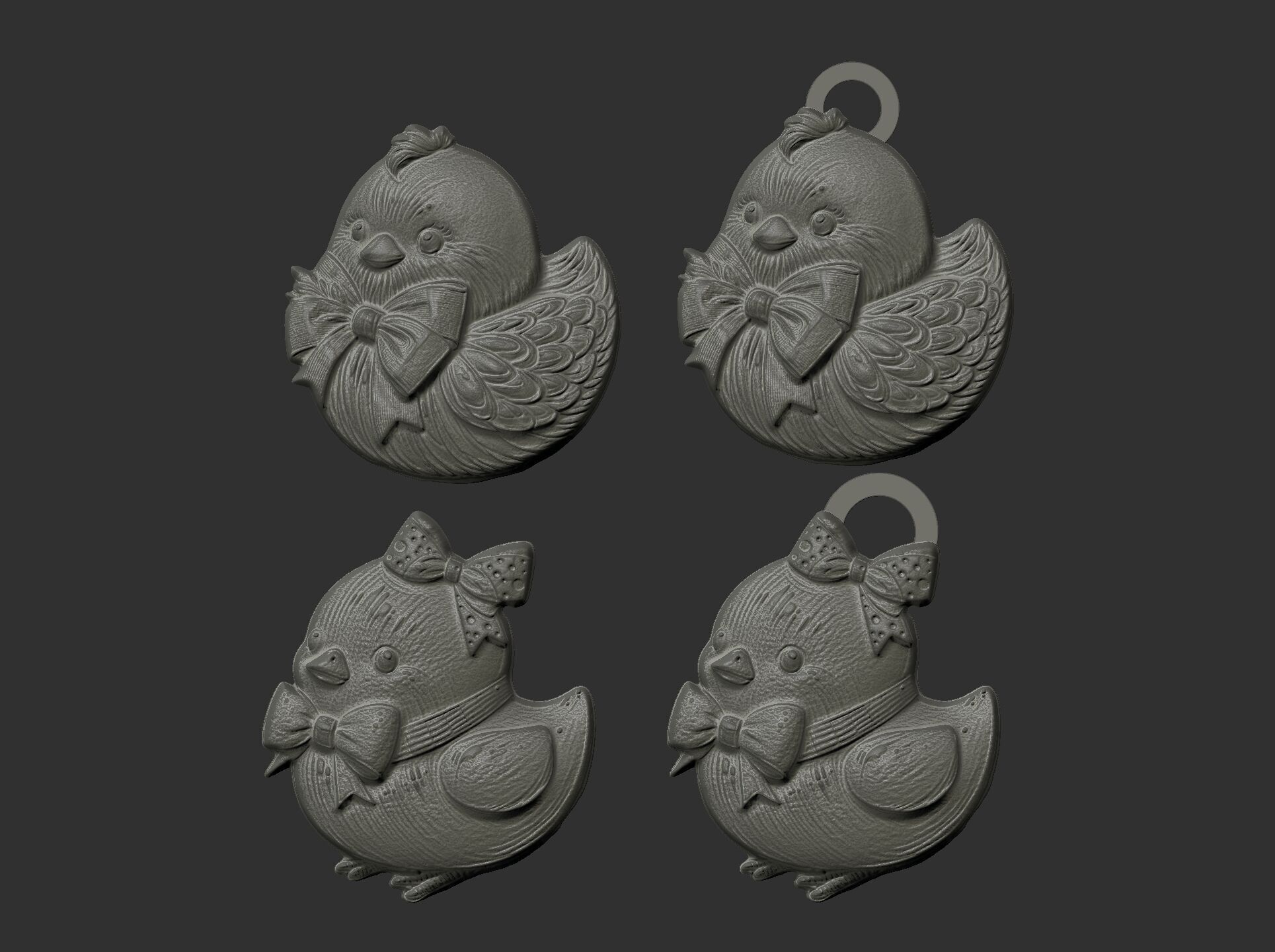 Easter chick decor 3D print model_5