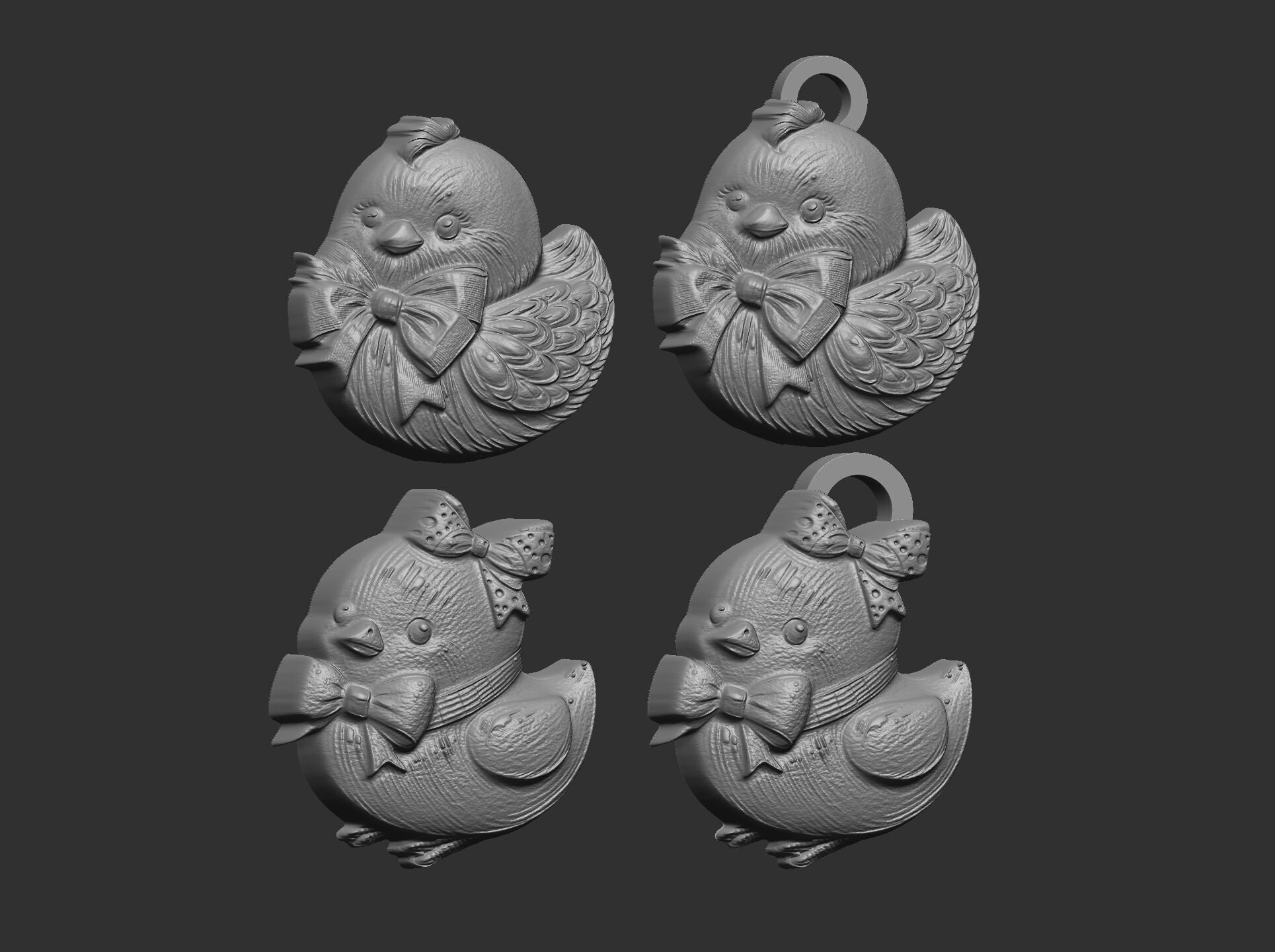 Easter chick decor 3D print model_11