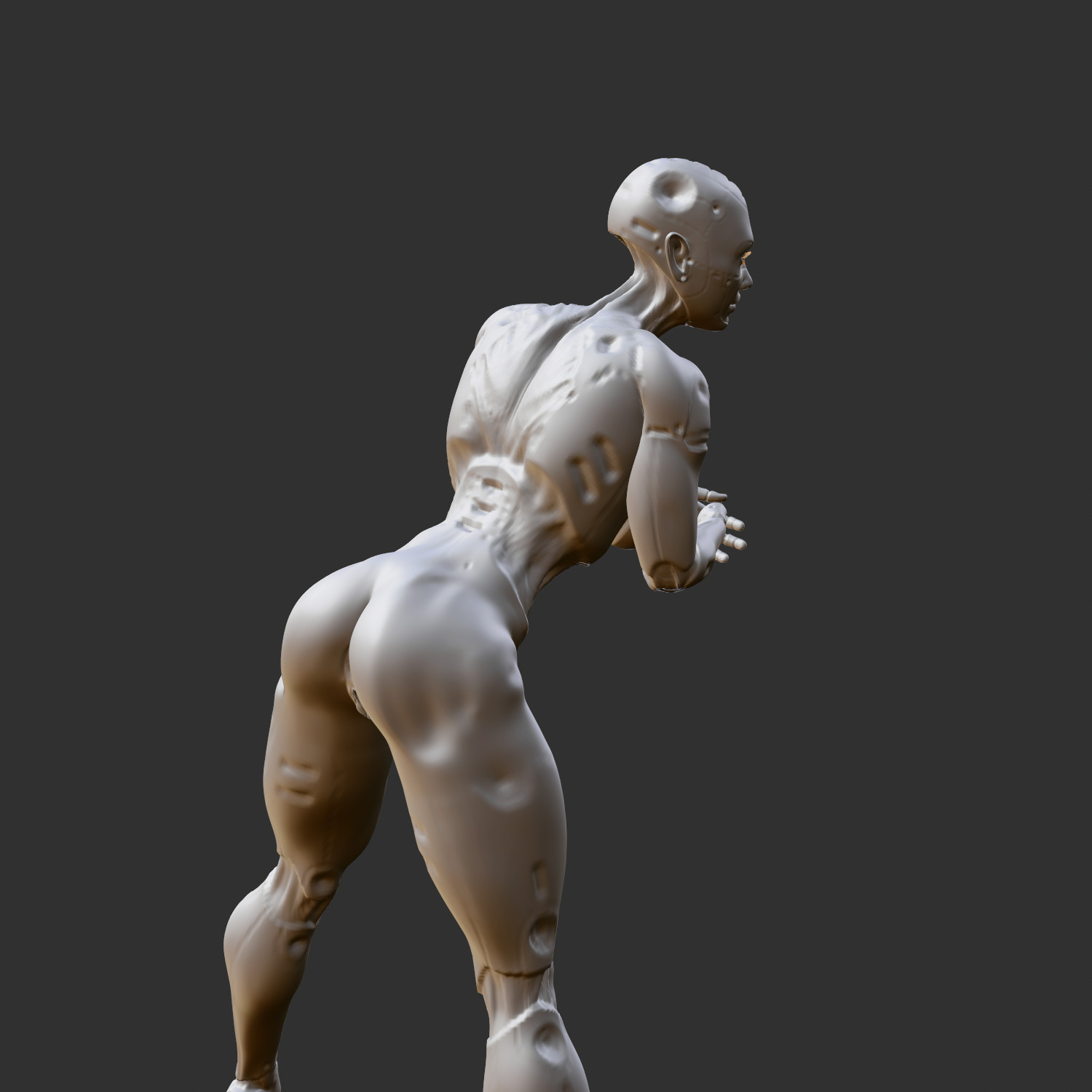 Lewd Hentai Waifu Defiant Erotic Pose 3D STL 3D print model_2