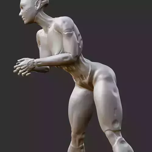 Lewd Hentai Waifu Defiant Erotic Pose 3D STL