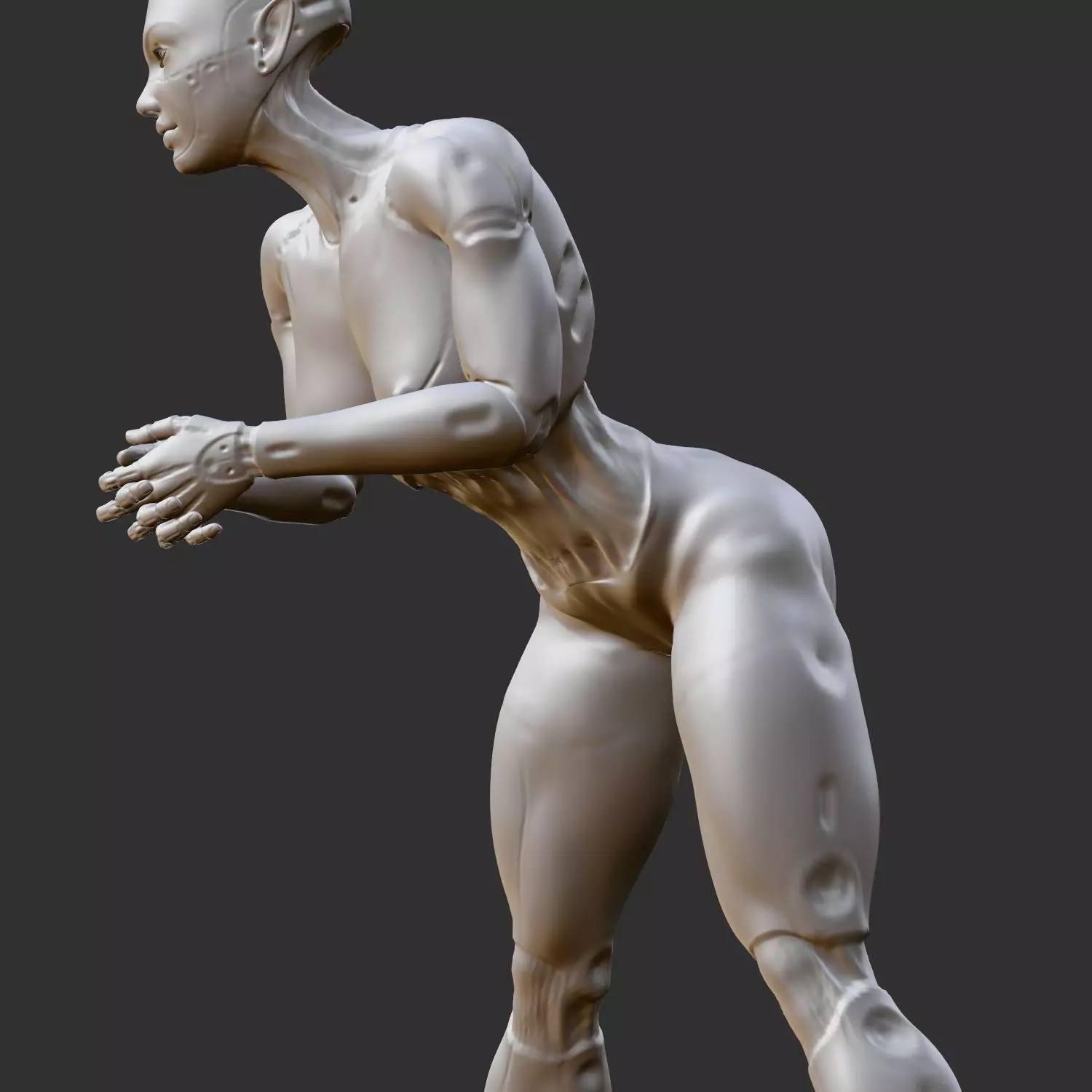 Lewd Hentai Waifu Defiant Erotic Pose 3D STL 3D print model_0