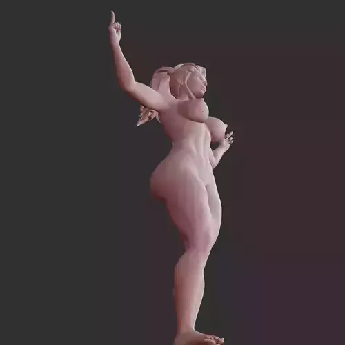 Lewd Ecchi Waifu Flipping Off NSFW 3D Print STL