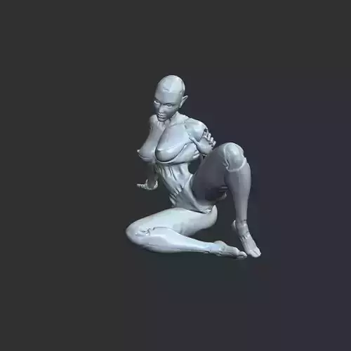Lewd Cyberpunk Hentai Android Erotic Pose STL
