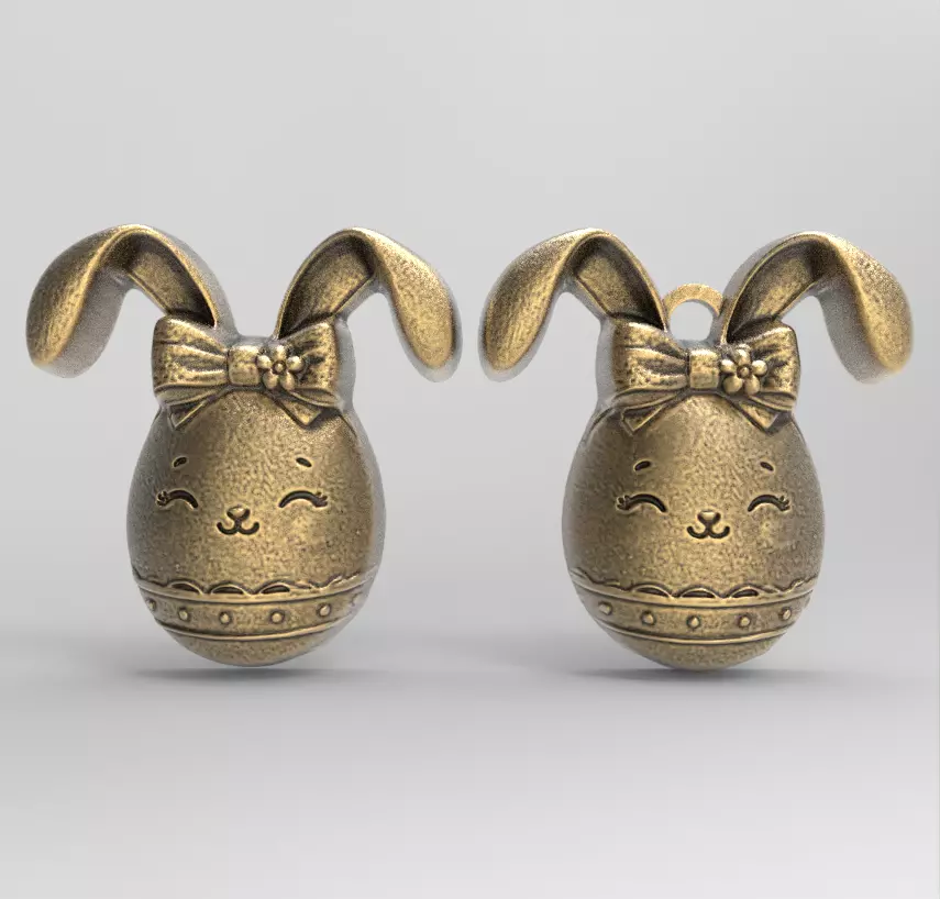Easter egg bunny decor 2 3D print model_0