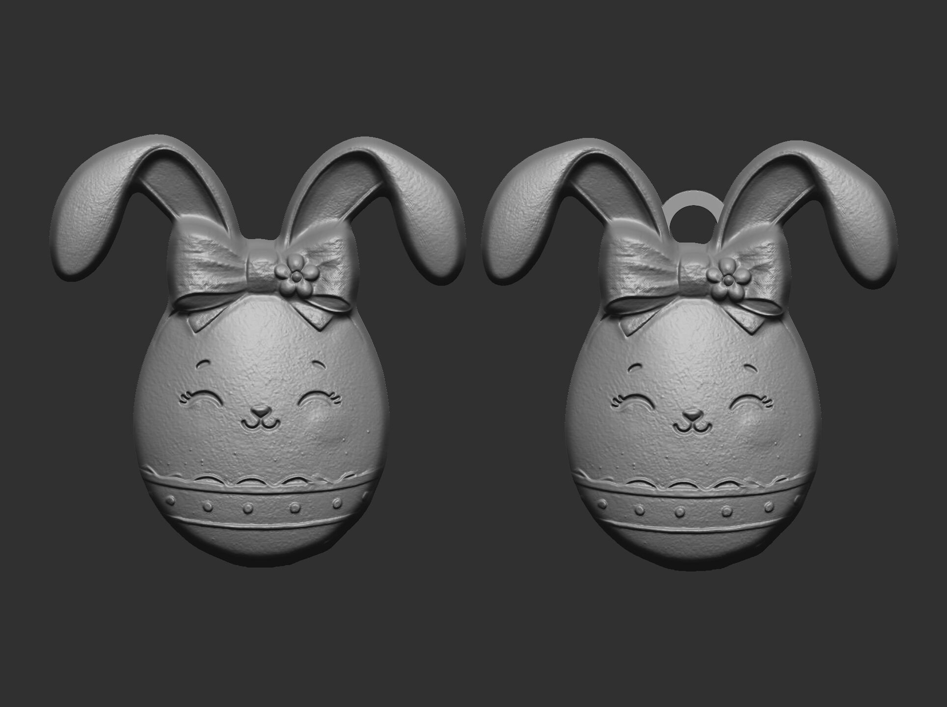 Easter egg bunny decor 2 3D print model_3