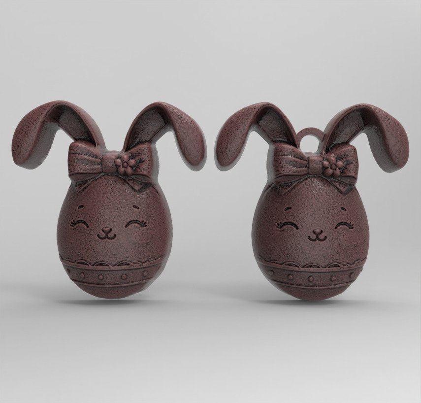 Easter egg bunny decor 2 3D print model_1