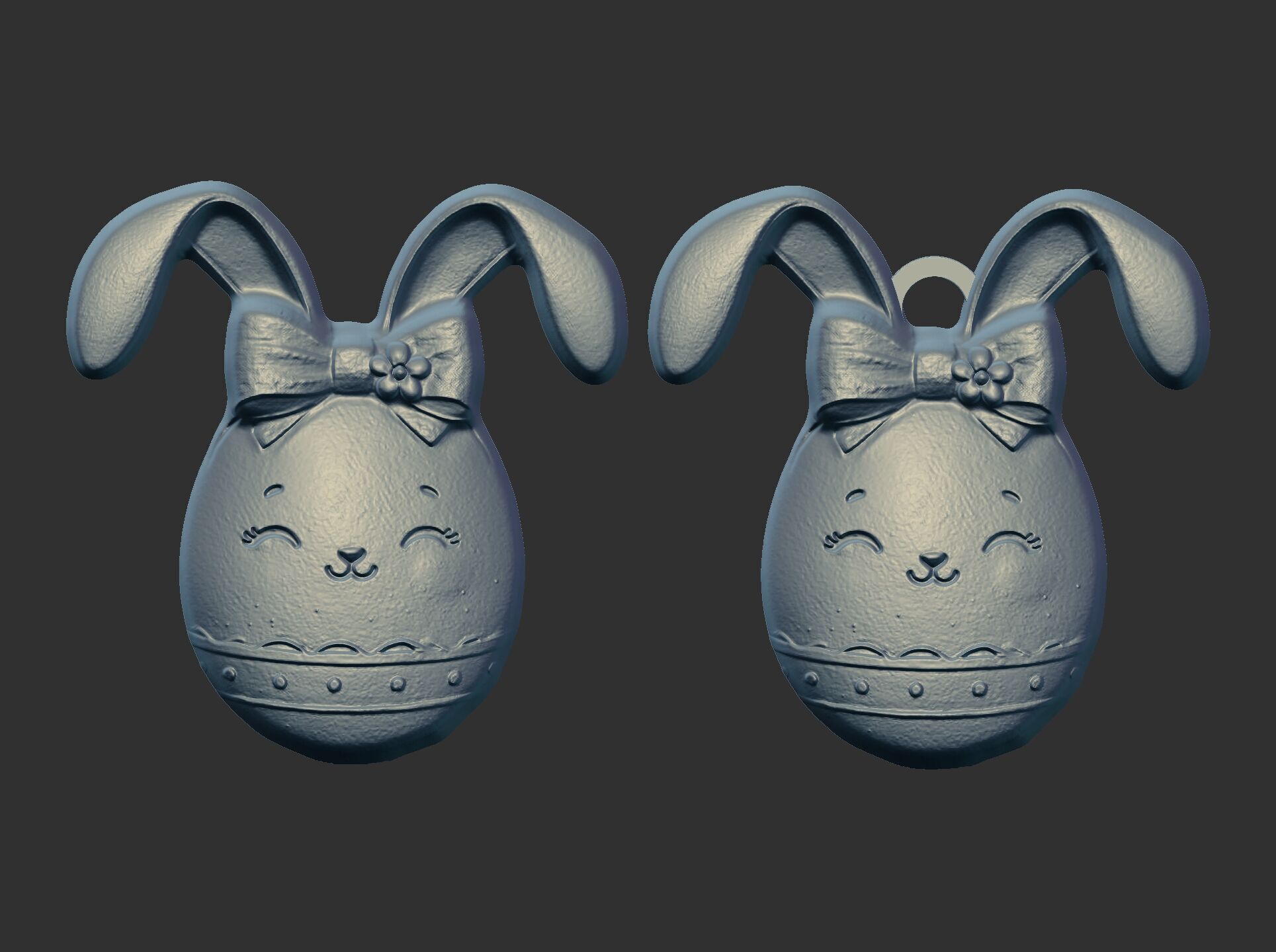 Easter egg bunny decor 2 3D print model_8