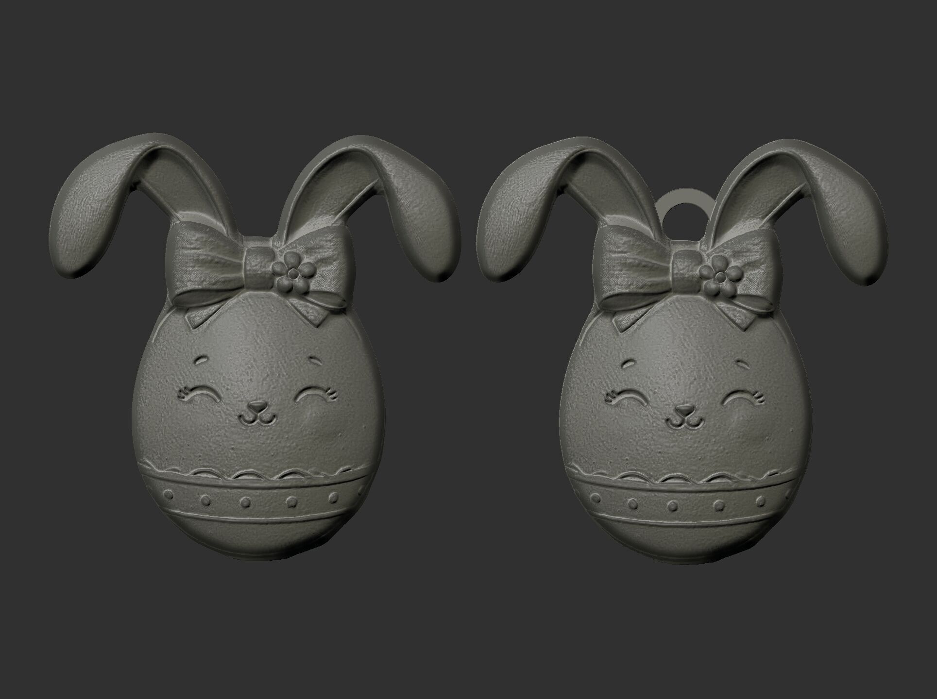 Easter egg bunny decor 2 3D print model_7