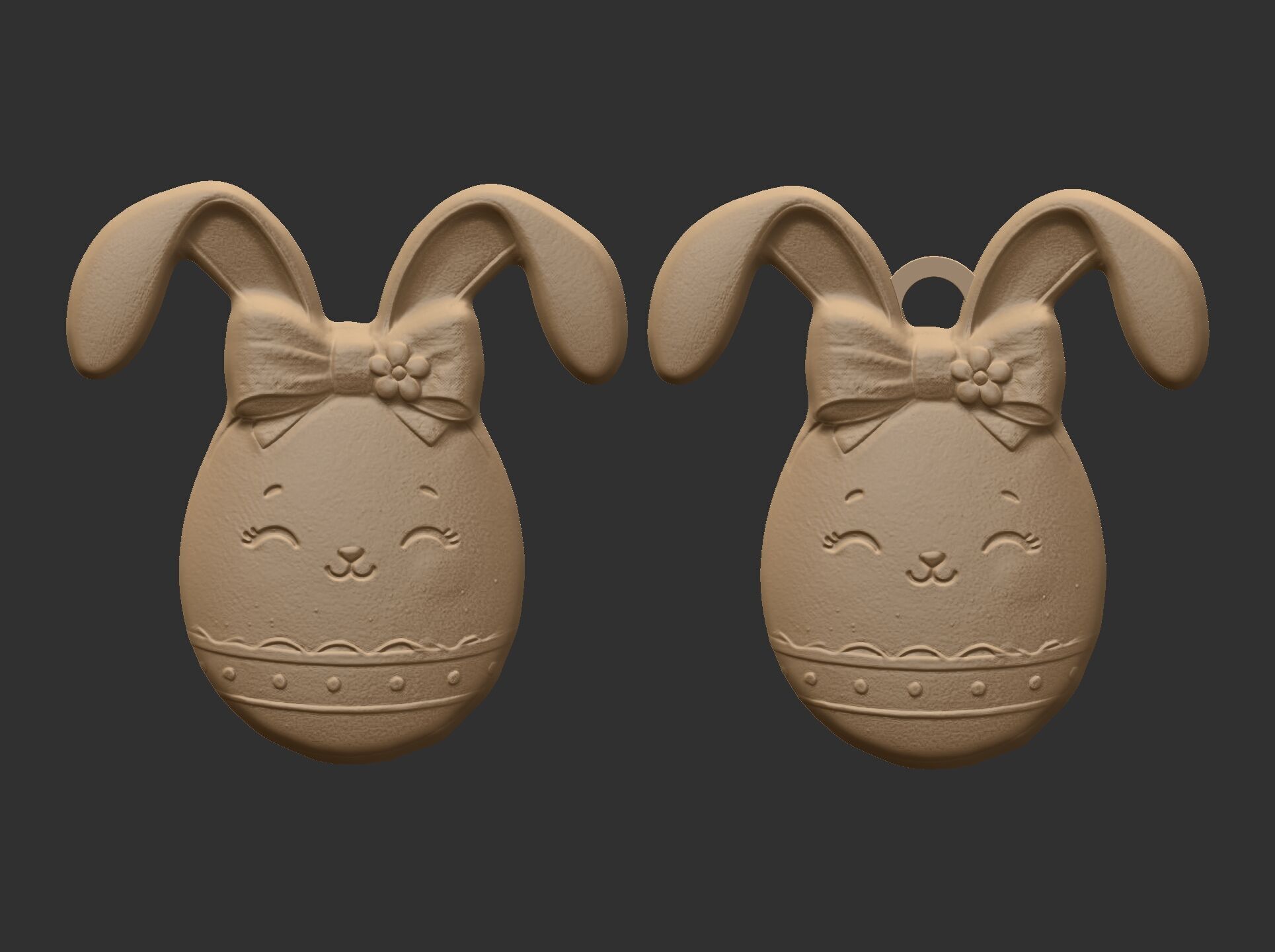 Easter egg bunny decor 2 3D print model_6