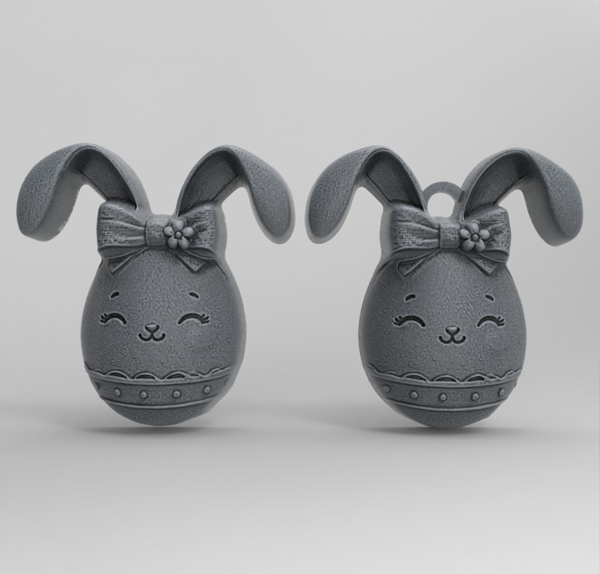 Easter egg bunny decor 2 3D print model_2