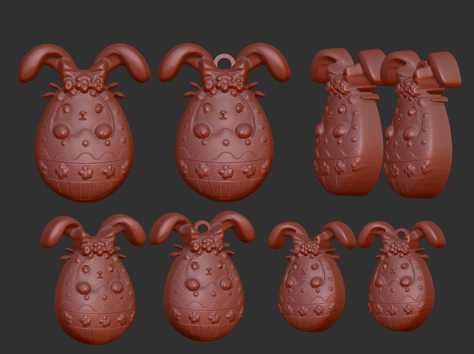 Easter egg bunny decor 3 3D print model_4