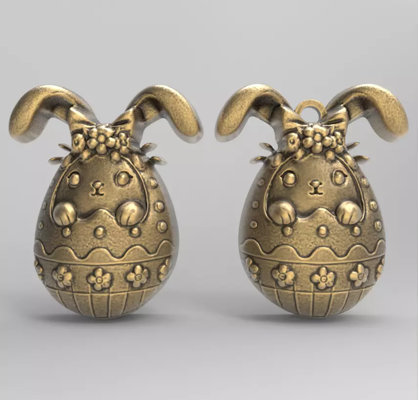 Easter egg bunny decor 3 3D print model_0