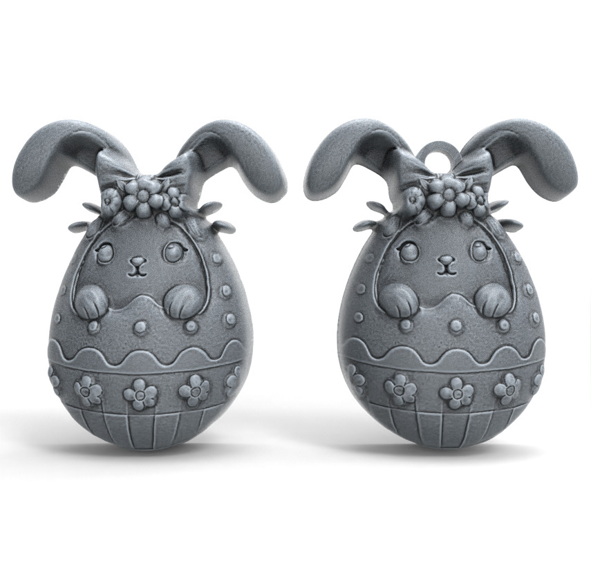 Easter egg bunny decor 3 3D print model_2