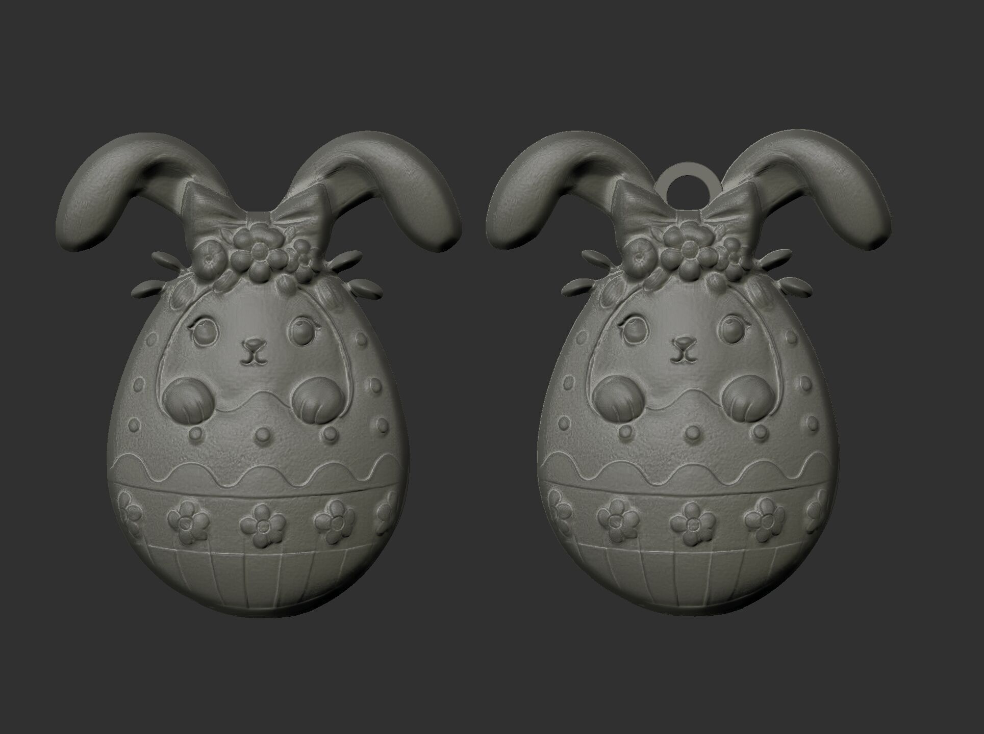 Easter egg bunny decor 3 3D print model_8