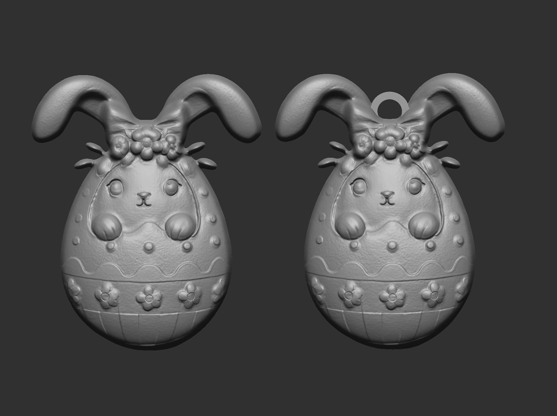 Easter egg bunny decor 3 3D print model_3