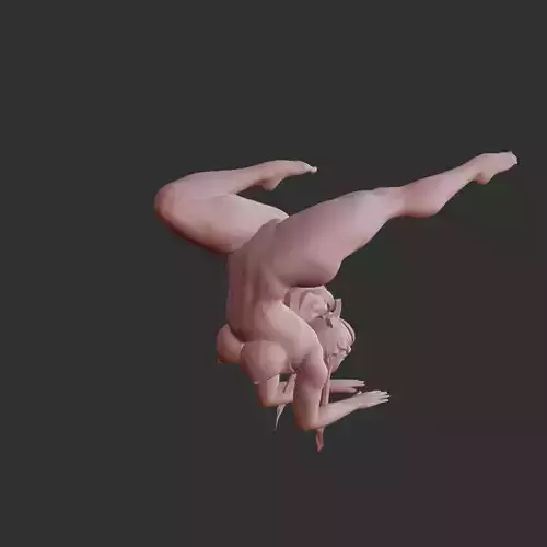 Hot Anime Babe in Seductive Pose 3D Print STL 3D print model