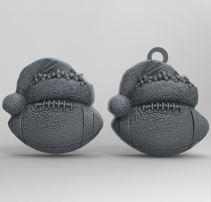 christmas tree football decoration 3D print model_1