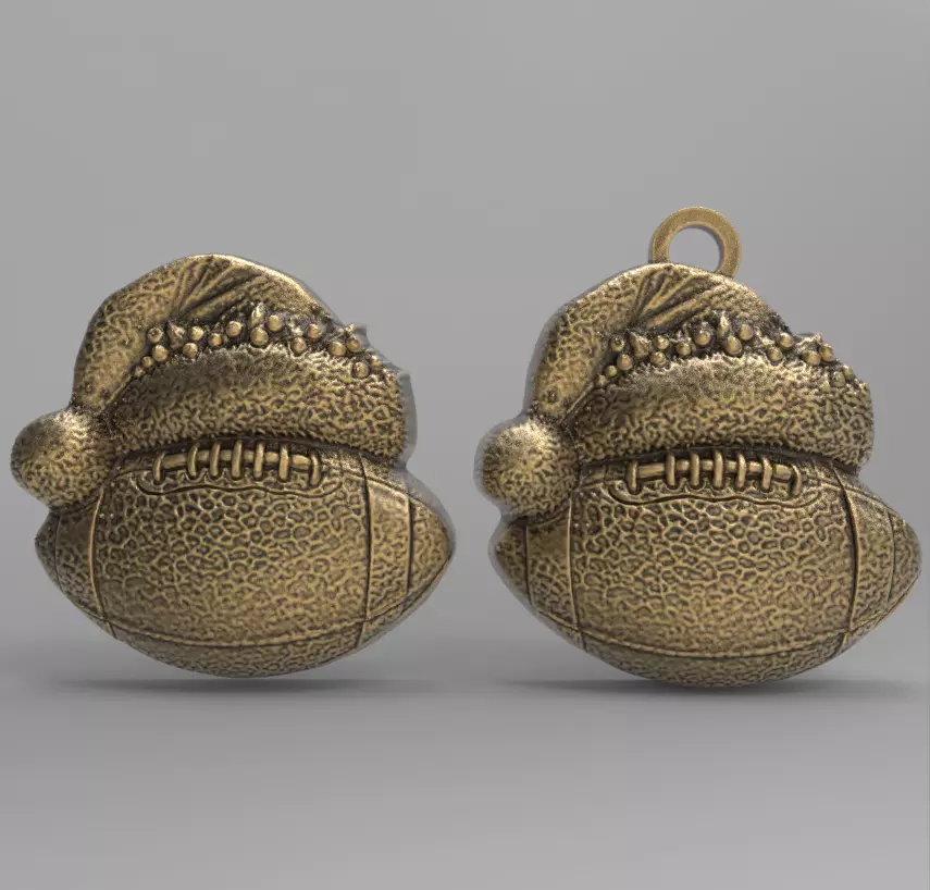 christmas tree football decoration 3D print model_0