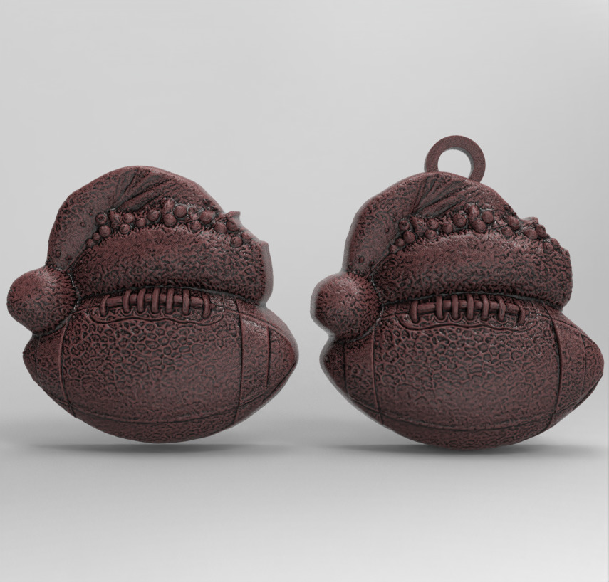 christmas tree football decoration 3D print model_2