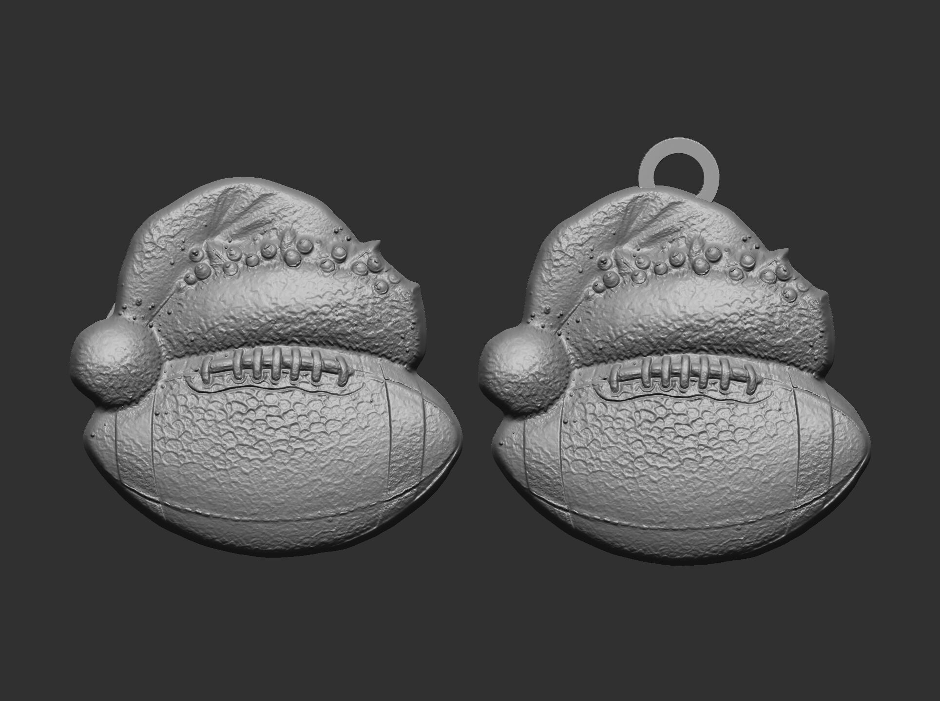 christmas tree football decoration 3D print model_3