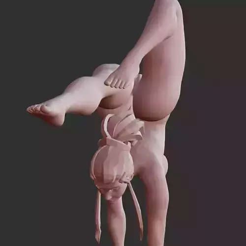 Busty Lewd Anime Waifu 3D Printable Erotic Model