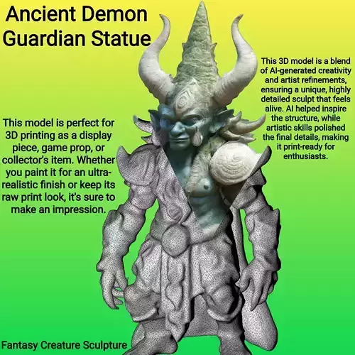 Ancient Demon Guardian Statue