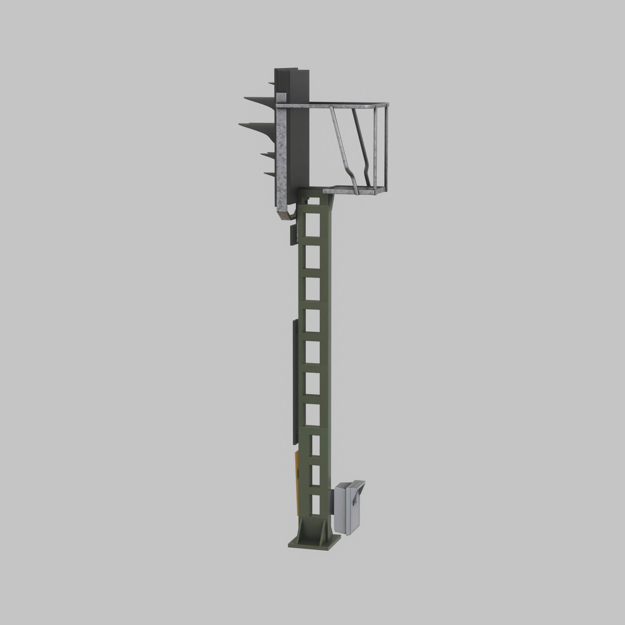 KS Eisenbahnsignalmast 4500mm Version-5 Low-poly 3D model_22