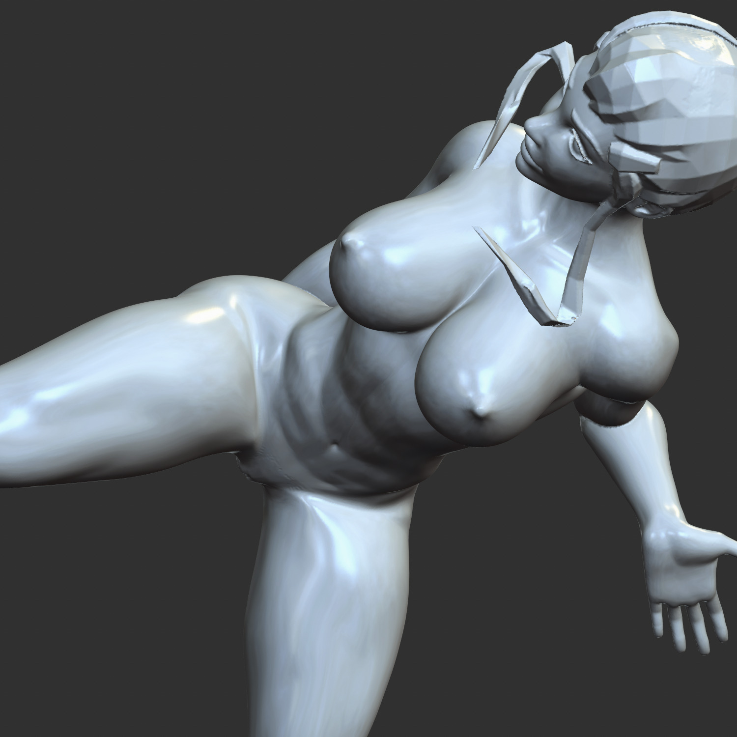 sexy girl playing with herself 3D print model_4