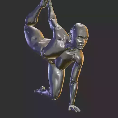 Sexy Cyborg Girl with Robotic Limbs 3D STL 3D print model