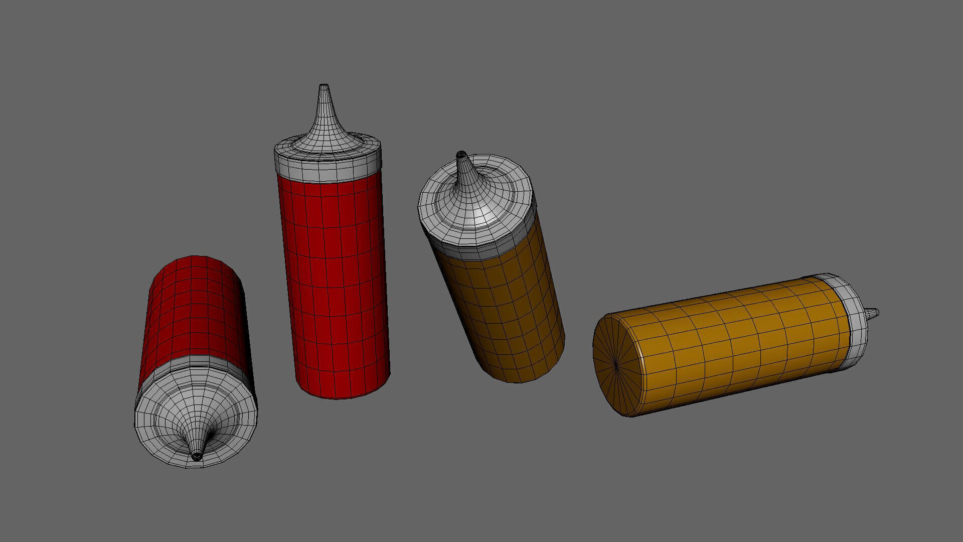 Low-Poly Sauce Bottle Low-poly 3D model_7