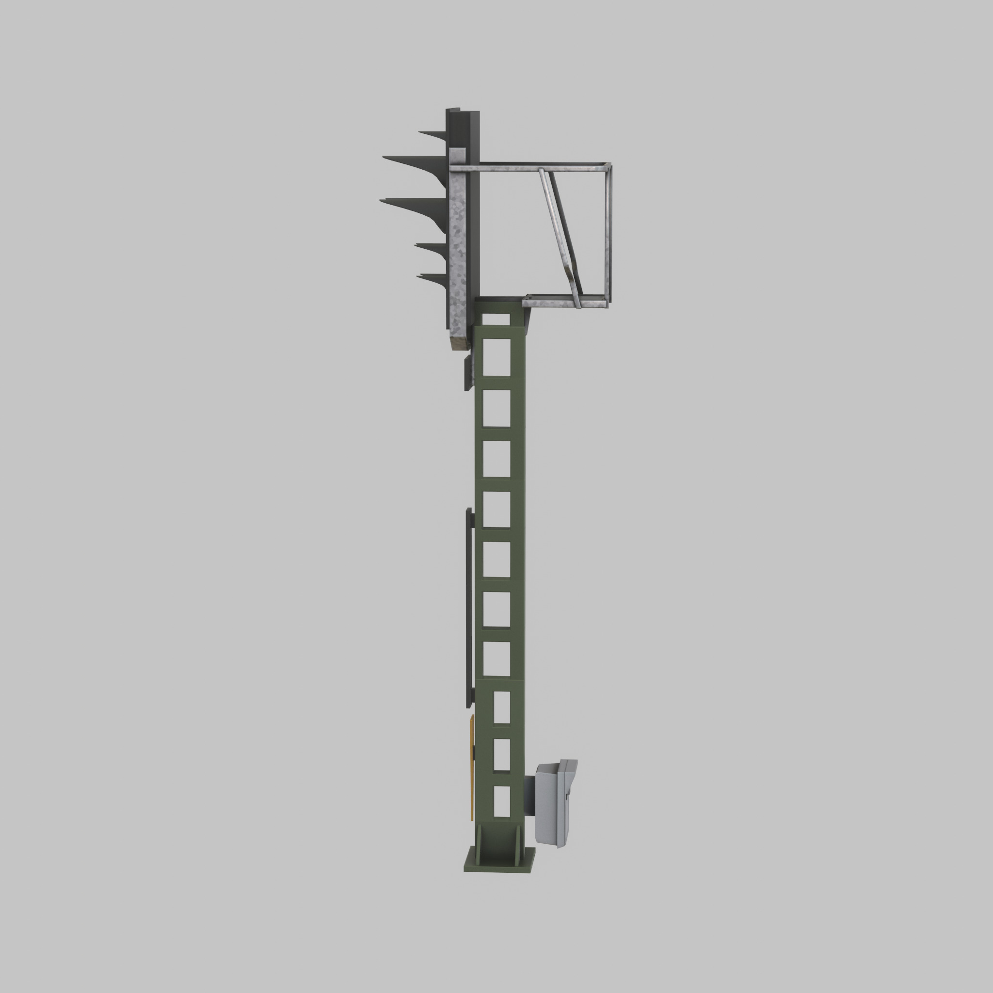 KS Railway Signal Post 4500mm Version-6 Low-poly 3D model_50