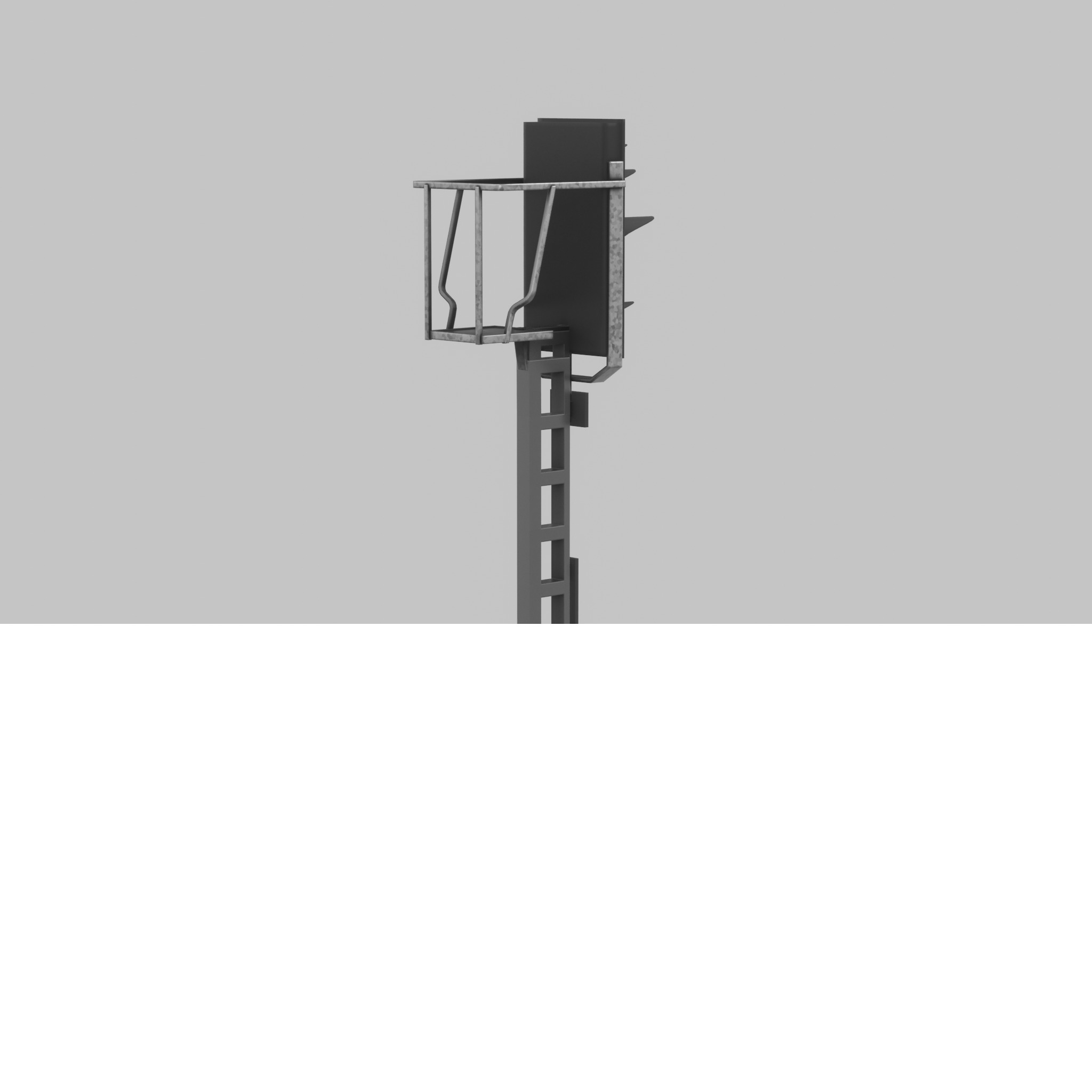 KS Railway Signal Post 4500mm Version-6 Low-poly 3D model_33