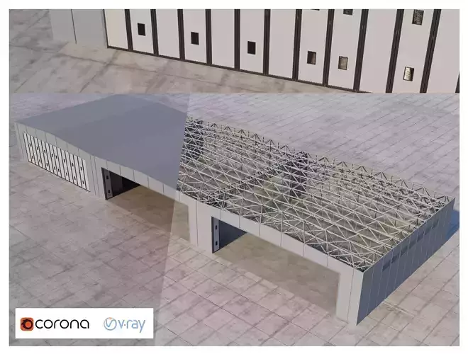 Aircraft Hangar 3D model