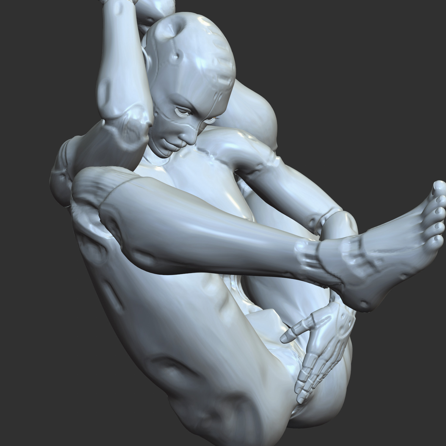 Sci-Fi Courtesan AI Babe NSFW Erotic STL 3D print model_5