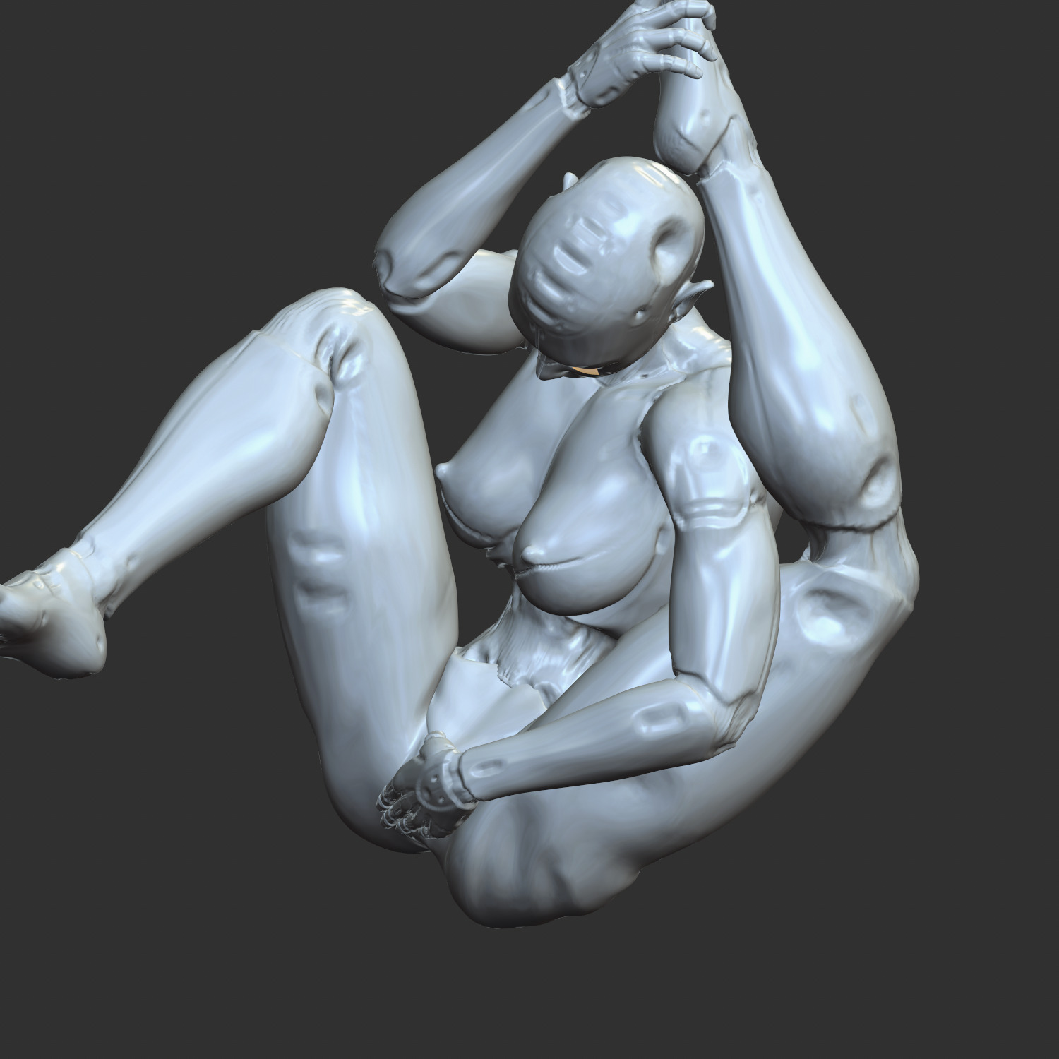 Sci-Fi Courtesan AI Babe NSFW Erotic STL 3D print model_3